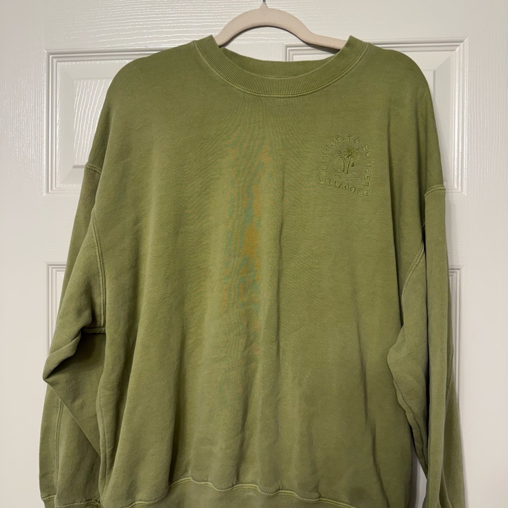 Billabong Olive Green Women's Crew Neck Sweater